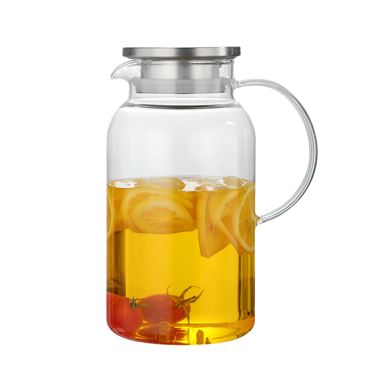 Heat-resistant Glass Tea Set, 1 Pot With 4 Colored Glass Cups - Image 3