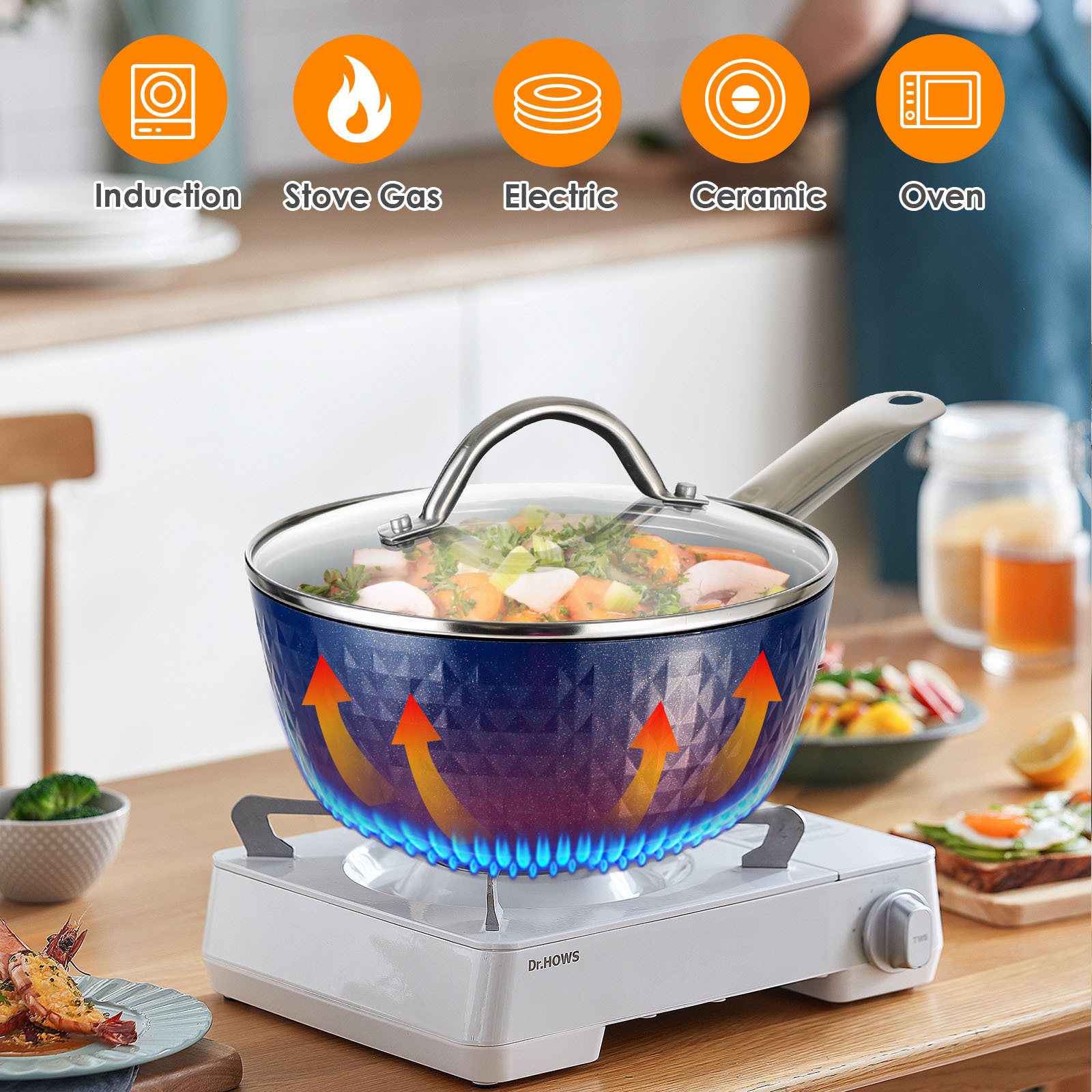 3D Diamond Sauce Pan - Image 4