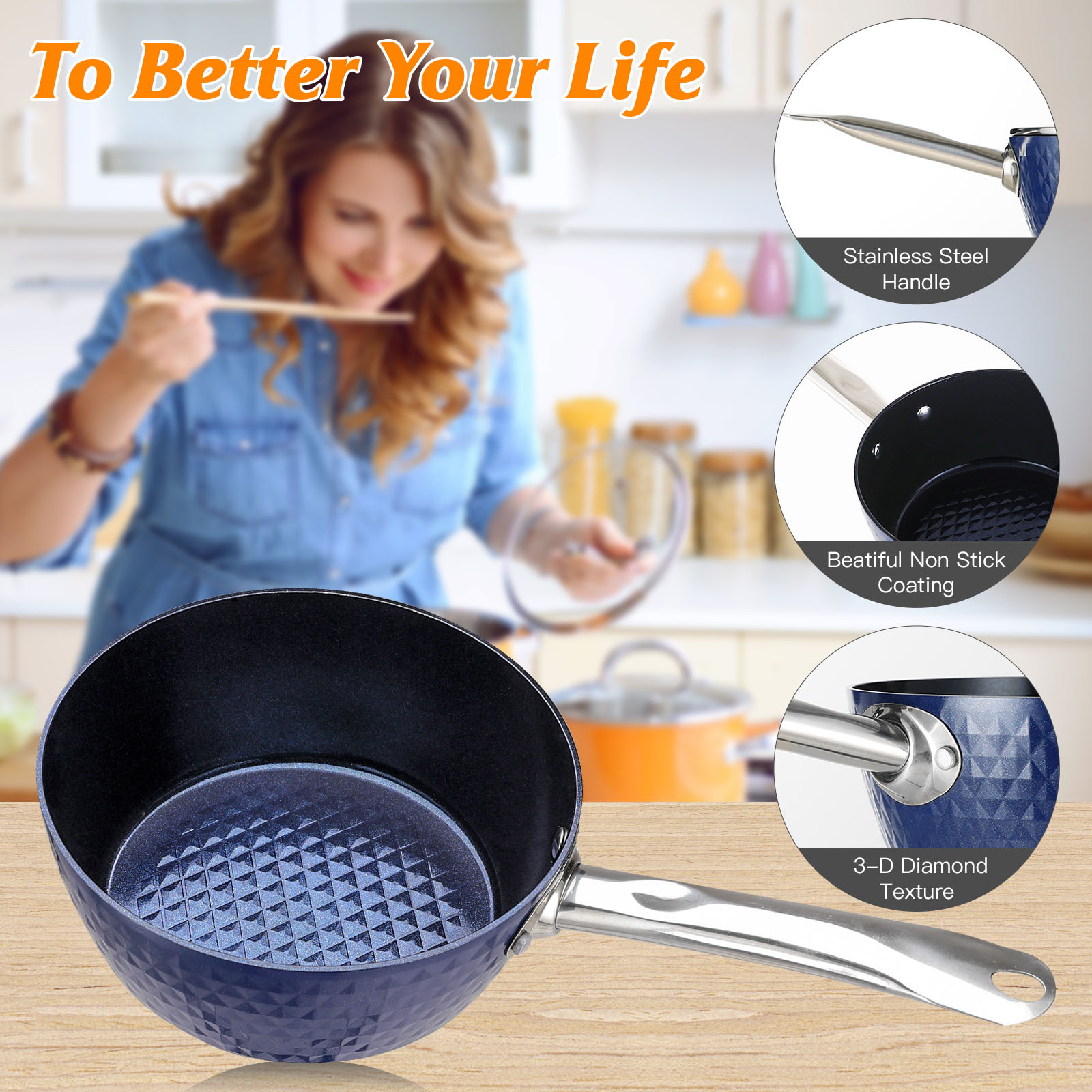 3D Diamond Sauce Pan - Image 5