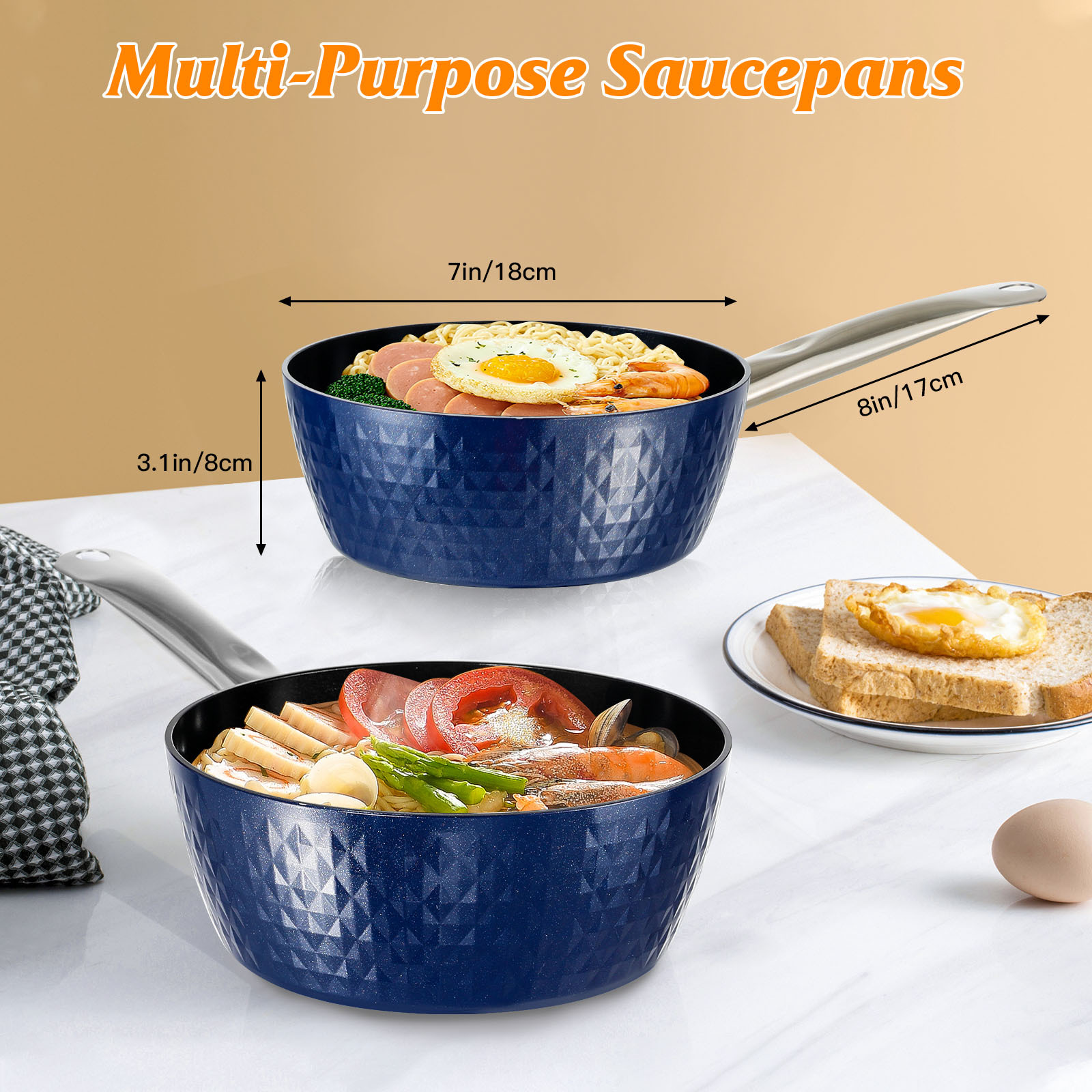 3D Diamond Sauce Pan - Image 6