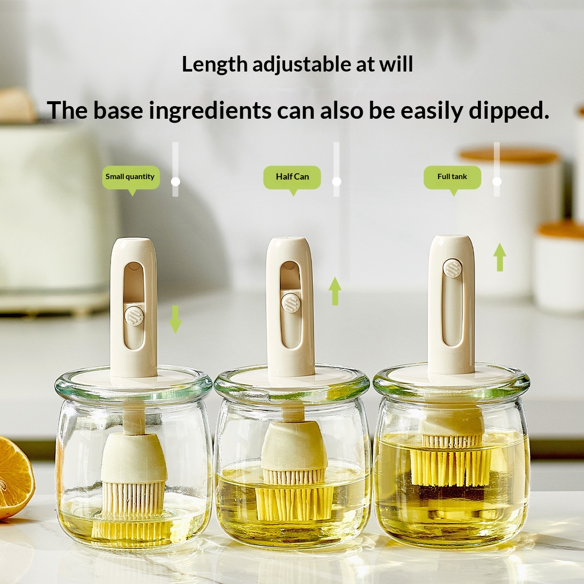 Glass Olive Oil Dispenser Bottle With Brush